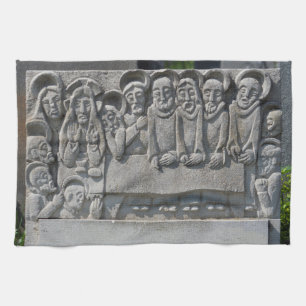 The Last Supper Gravestone Kitchen Towel