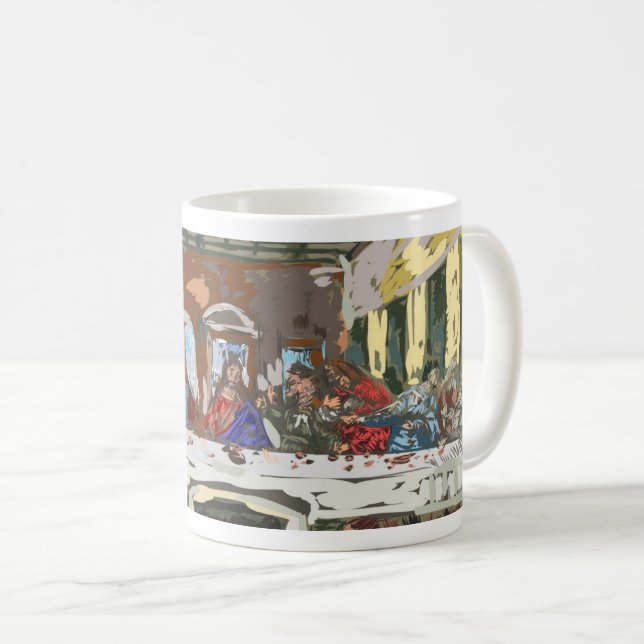 The Last Supper: Jesus and His Disciples Coffee Mug (Front Right)