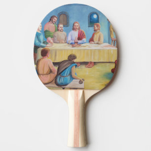 The Last Supper: Jesus and the Disciples Ping Pong Paddle