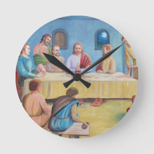 The Last Supper: Jesus and the Disciples Round Clock
