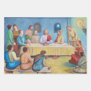 The Last Supper: Jesus and the Disciples Wrapping Paper Sheet