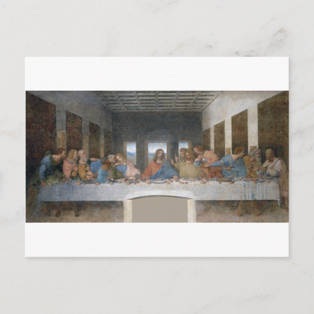The Last Supper, Leonardo da Vinci, 1495-1498 Postcard (Front)