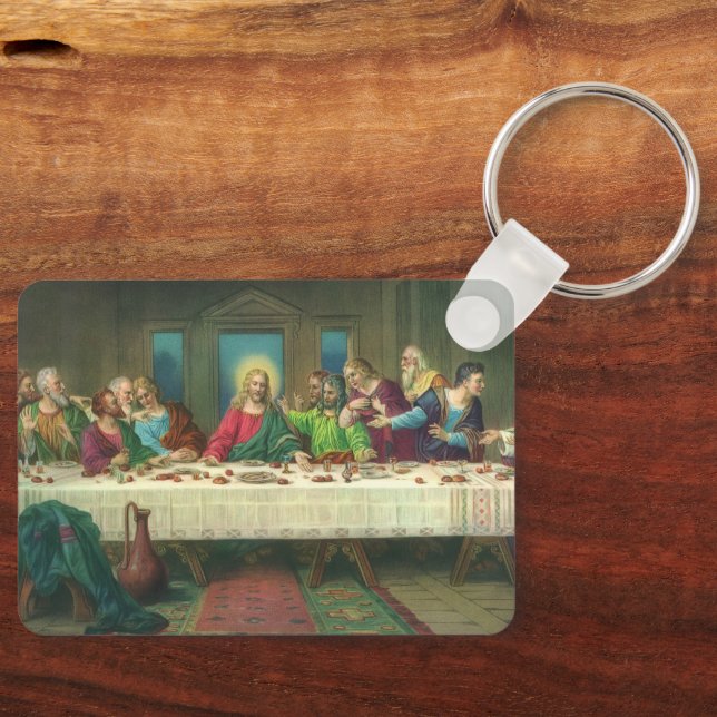 The Last Supper Originally by Leonardo da Vinci Keychain (Front)