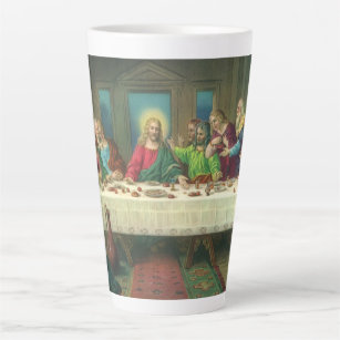 The Last Supper Originally by Leonardo da Vinci Latte Mug