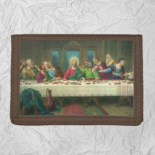 The Last Supper Originally by Leonardo da Vinci Tri-fold Wallet