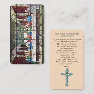 The Last Supper Prayer of Spritual Communion Card