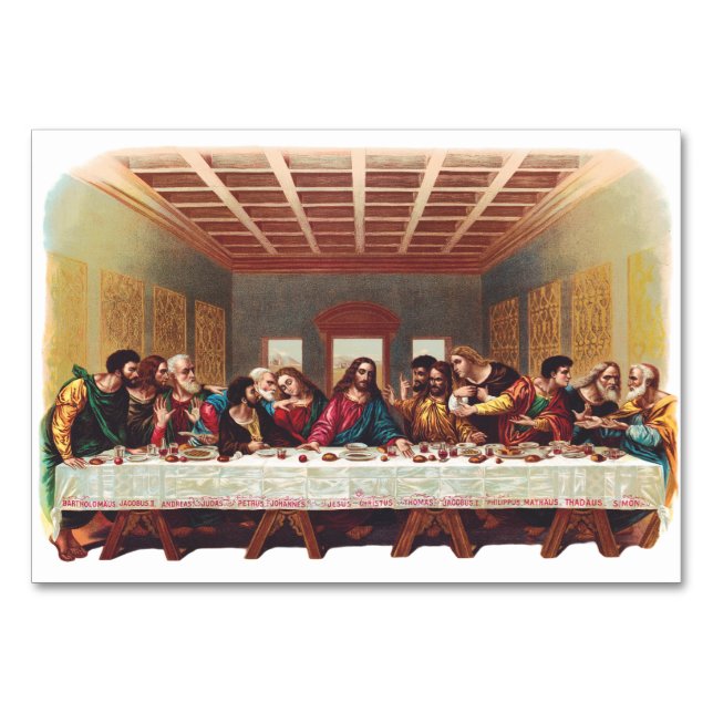The Last Supper Table Number (Front)
