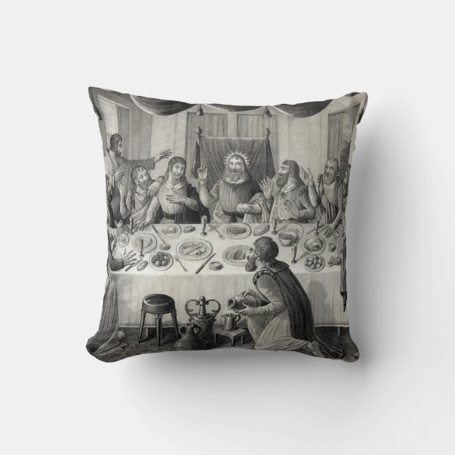 The Last Supper Throw Pillow (Front)