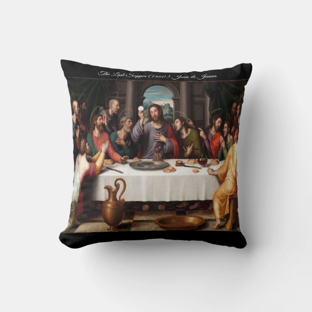 The Last Supper Throw Pillow (Front)
