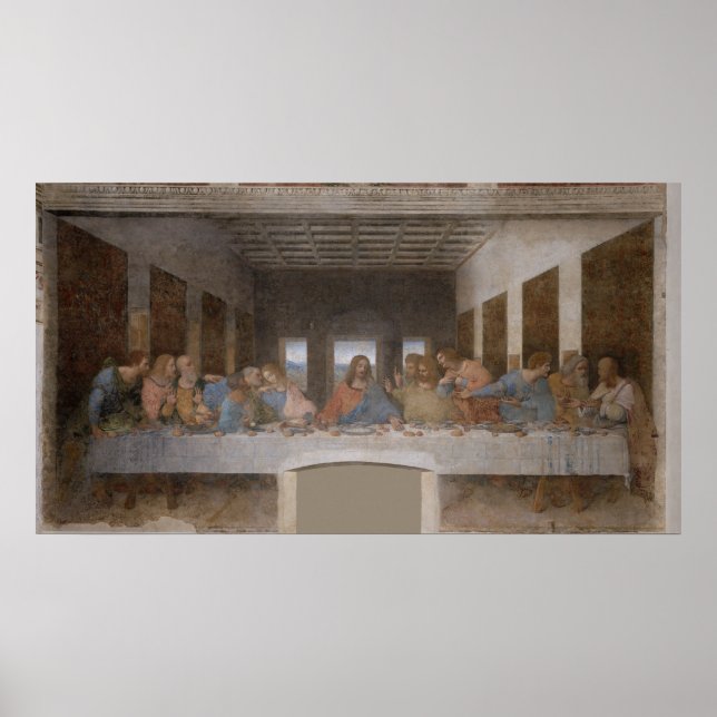 The Last Supper Última Cena by Leonardo da Vinci Poster (Front)