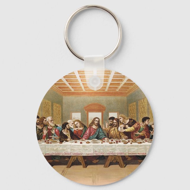 The Last Supper Vintage Art Keychain (Front)