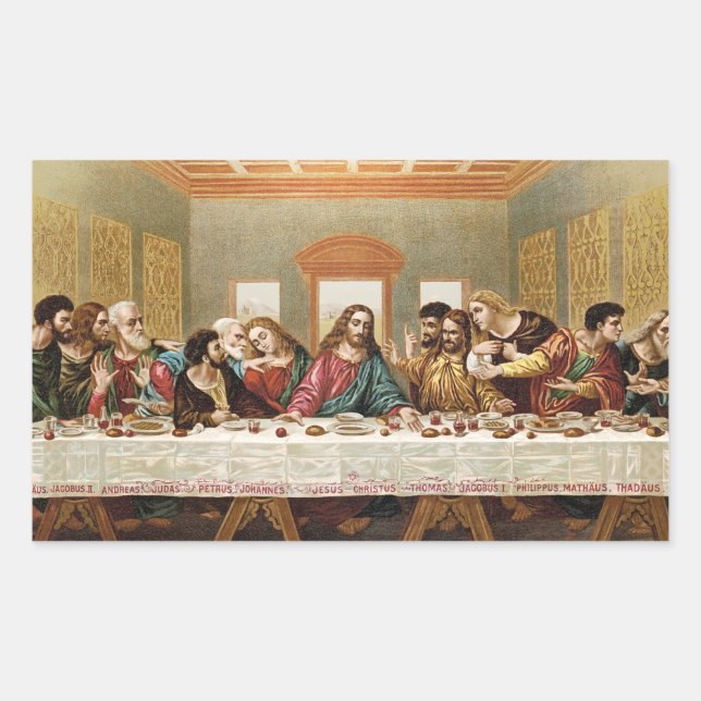 The Last Supper Vintage Art Sticker (Front)