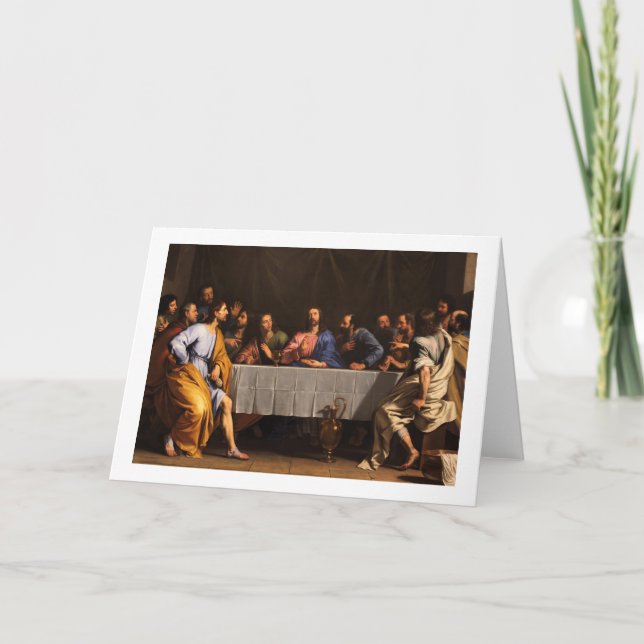 The Last Supper with Disciples Holiday Card (Front)