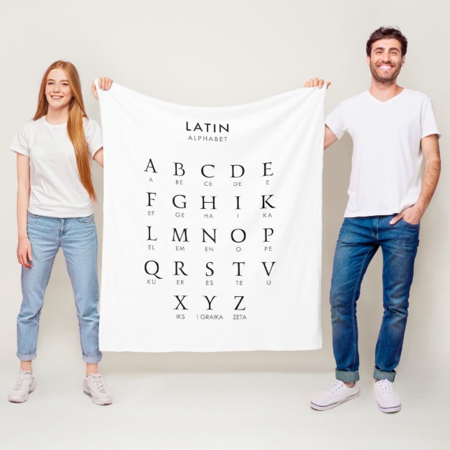 The Latin Alphabet Fleece Blanket (In Situ)