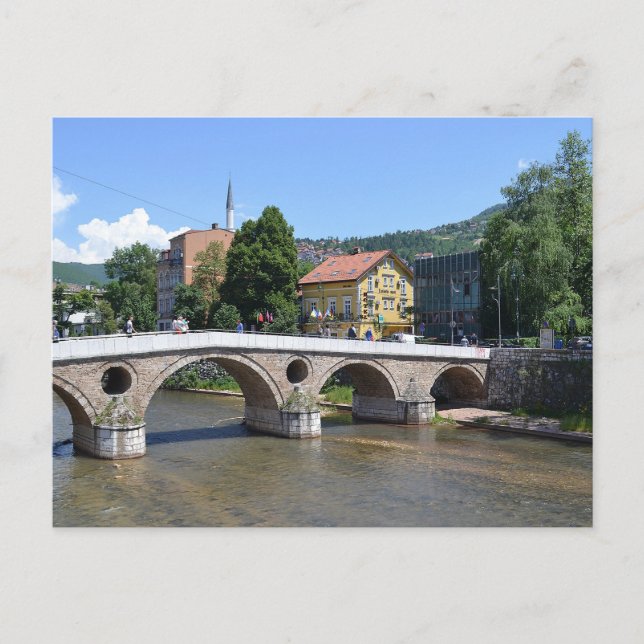 The Latin Bridge. Sarajevo.  Postcard (Front)