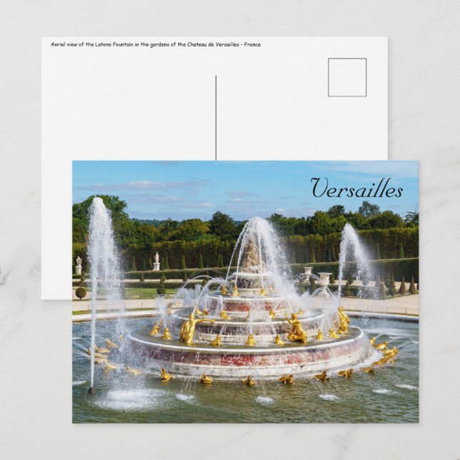 The Latona Fountain in the gardens of Versailles Postcard (Front/Back)