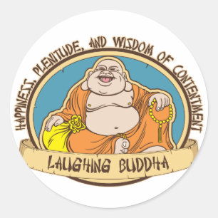 The Laughing Buddha Classic Round Sticker