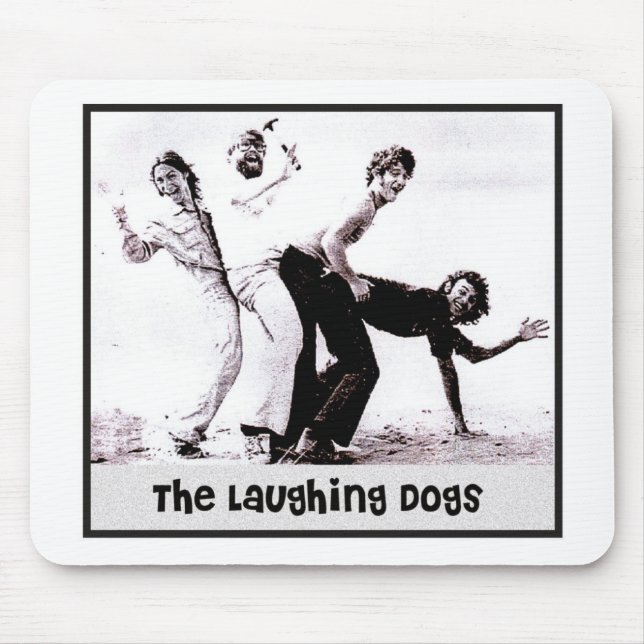 The Laughing Dogs Retro Photo Mousepad (Front)