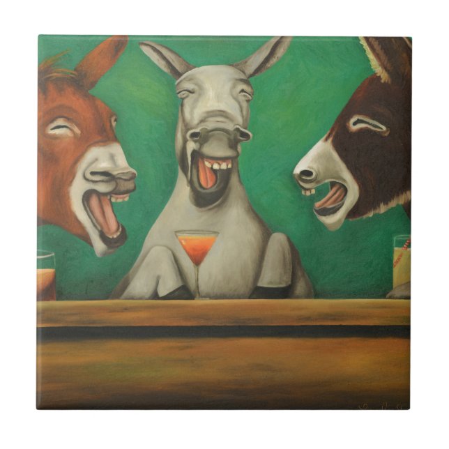 The Laughing Donkeys Tile (Front)