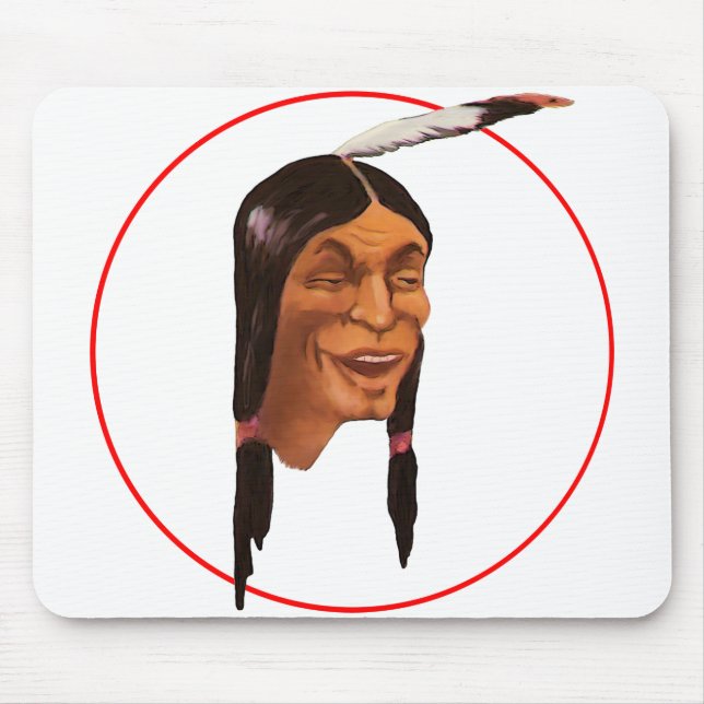 The Laughing Indian Mouse Pad (Front)