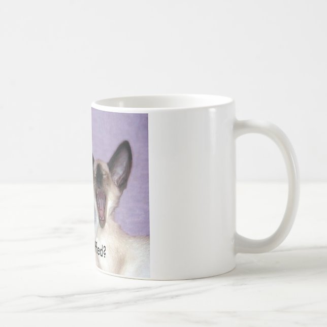 The Laughing Siamese "Who Fluffed" Mug (Right)