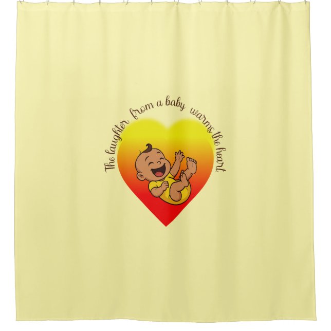 "The laughter from a baby warms the heart." (Front)
