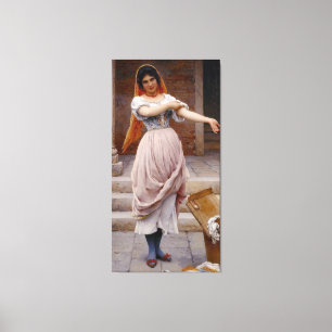 The Laundress by Eugen von Blaas Canvas Print