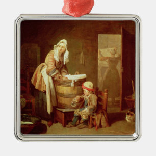 The Laundry Woman Metal Ornament