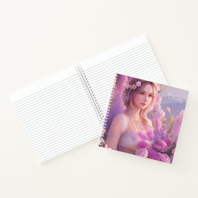 The Lavender Diary Hardcover Journal  (Inside)