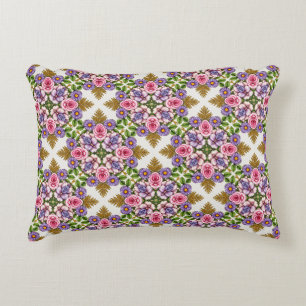 The Lavender Treasury Vintage Floral Medallion Accent Pillow