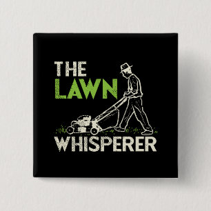 The Lawn Whisperer 2 Inch Square Button