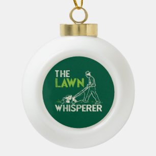 The Lawn Whisperer Ceramic Ball Christmas Ornament