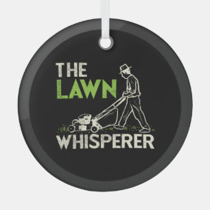 The Lawn Whisperer  Glass Ornament