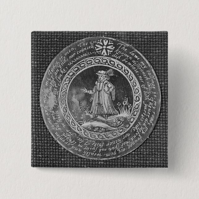 The Lawyer 2 Inch Square Button (Front)