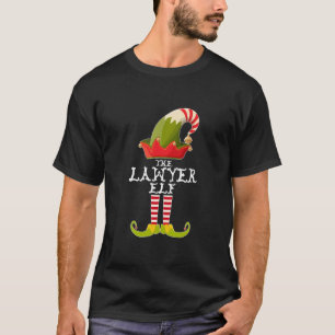The Lawyer Elf Funny Christmas Gift Matching Famil T-Shirt