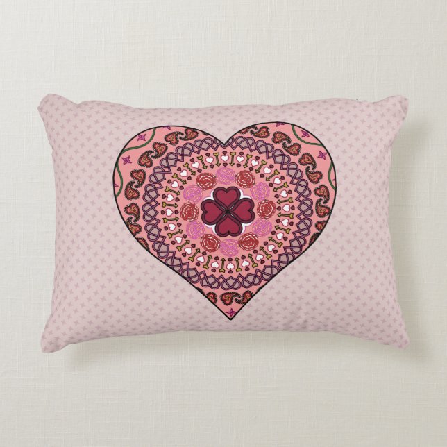 The Layers of the Heart Accent Pillow (Front)