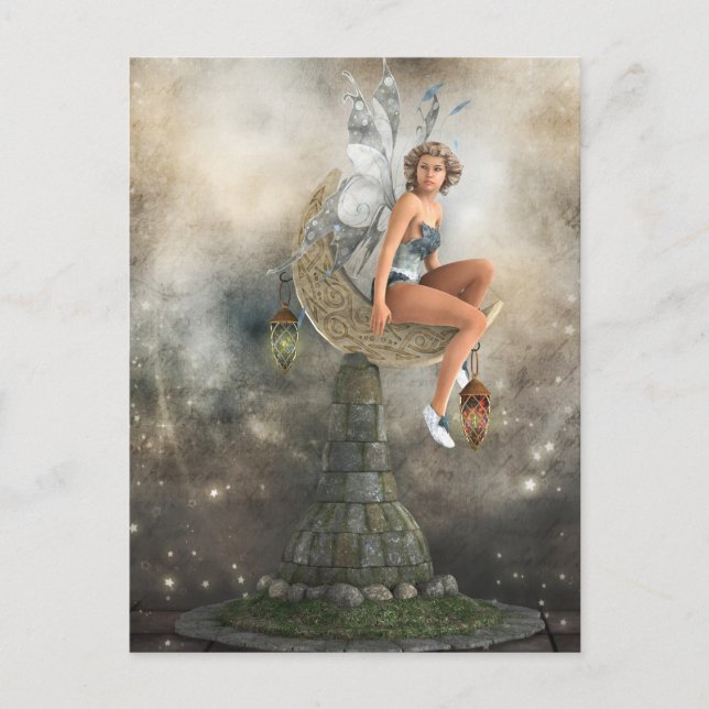 The Lazy Moon Fairy Postcard (Front)