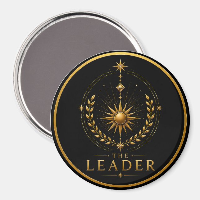 The Leader Leo Archetype Circle Magnet (Front/Back)