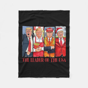 The Leader Of The Usa Trump 2024 Inauguration Day Fleece Blanket