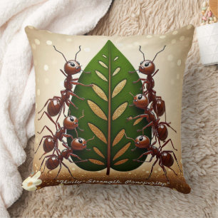 "The Leaf Team" Throw Pillow