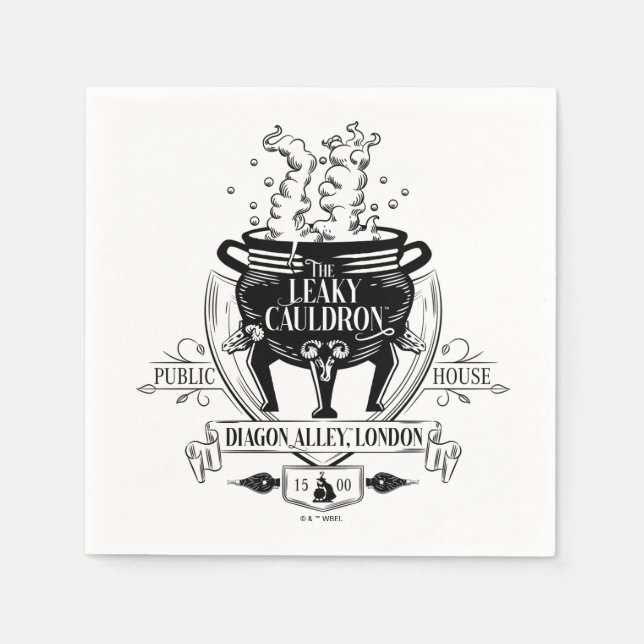 THE LEAKY CAULDRON™ Shop Graphic Napkin (Front)