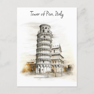 The leaning Tower of Pisa, Italy Postcard