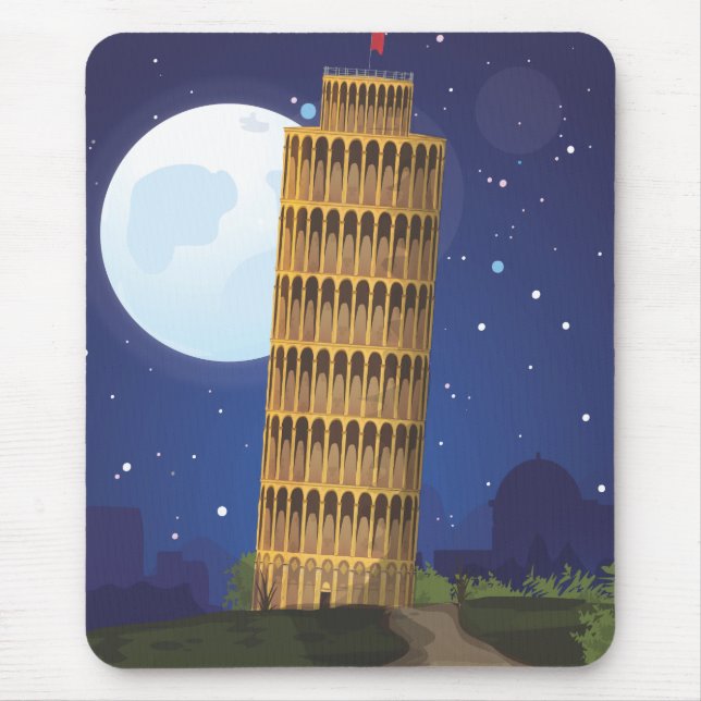 The Leaning Tower of Pisa Mouse Pad (Front)