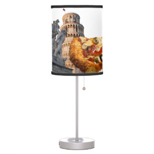 The Leaning Tower of Pizza Table Lamp