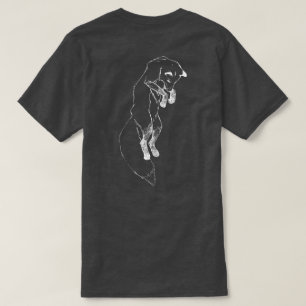 "The Leap" Fox Jumping Dark Grey Mens Tee