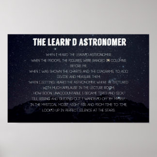 The Learn'd Astronomer Poster