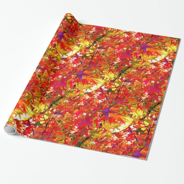 The Leaves of Fall Wrapping Paper (Unrolled)