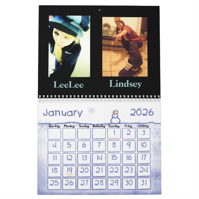 The LeeLee and Lindsey Calendar (Jan 2026)