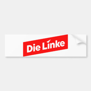 The left  bumper sticker