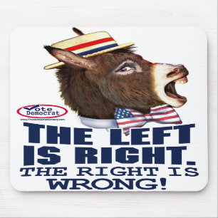 The Left Is Right Donkey Head Mousepad